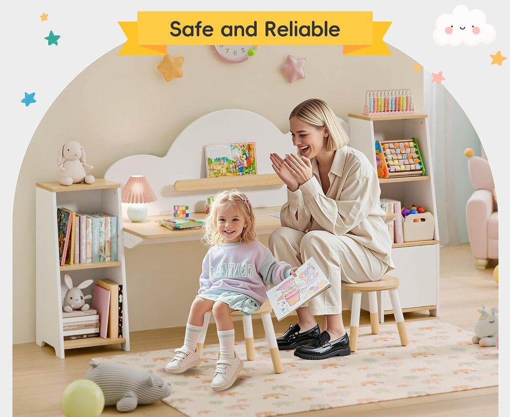 Cloud Dual Kids Study Desk Set