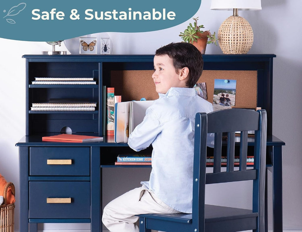 Navy Taiga Kids Desk Chair Set