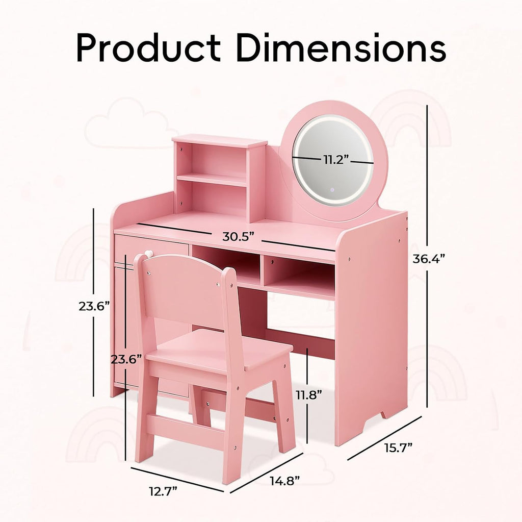 Pink Kids Vanity Set