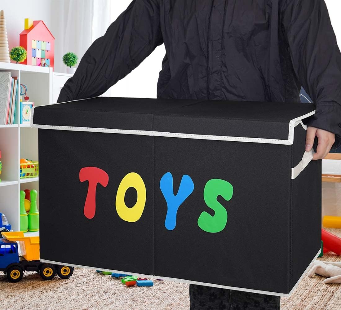 Black Foldable Toy Chest