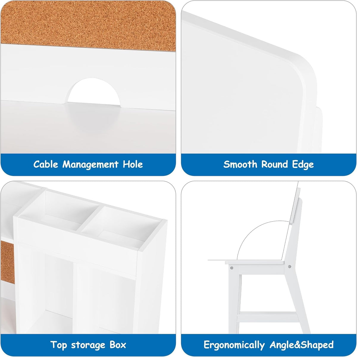 Wooden Kids Study Desk & Chair Set
