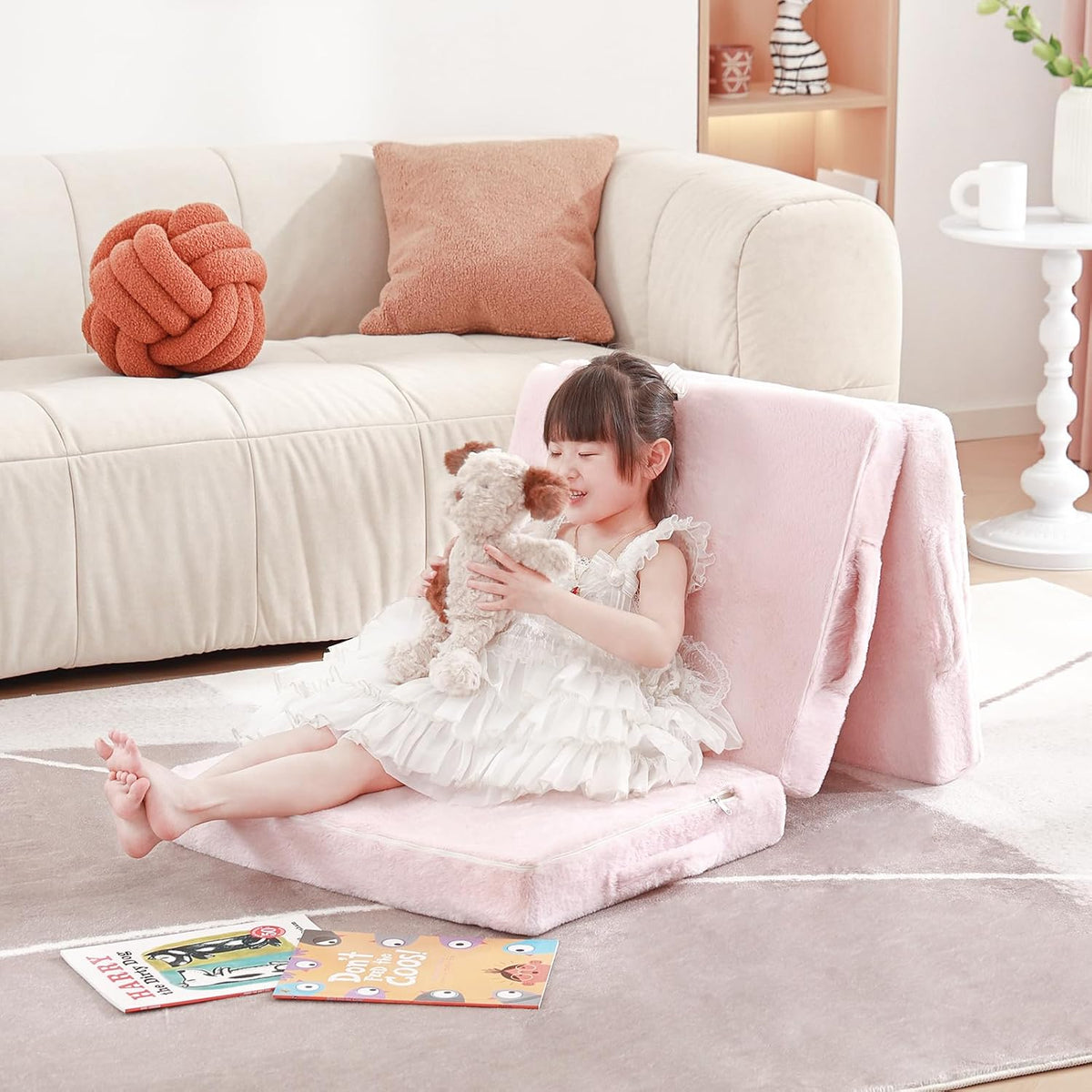Tri-Fold Washable Kids Floor Nap Mattress
