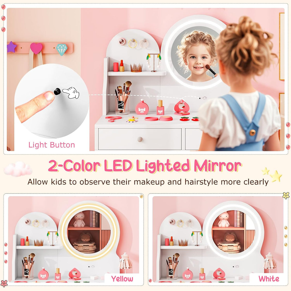White Kids Vanity Set