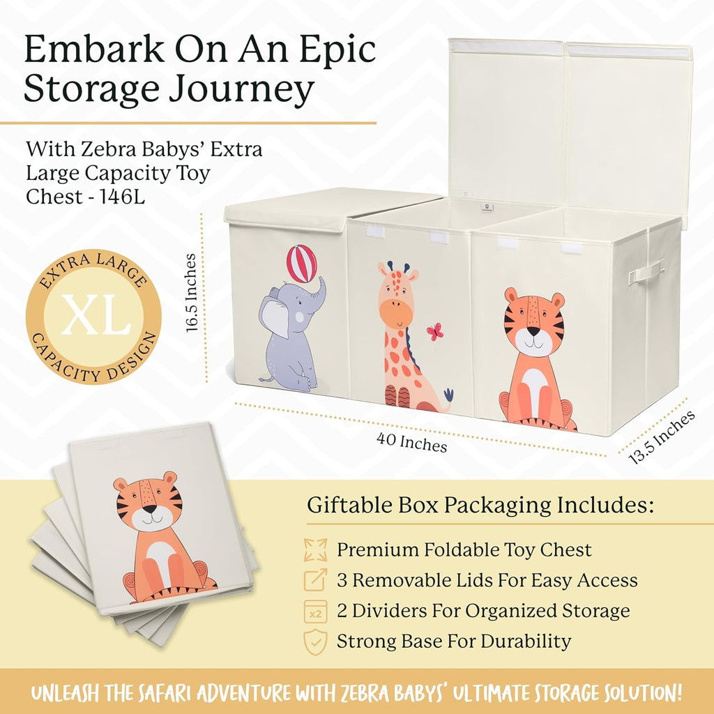 Large Foldable Toy Storage Chest