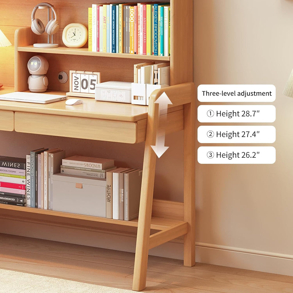 Nature Wooden Adjustable Kids Study Desk