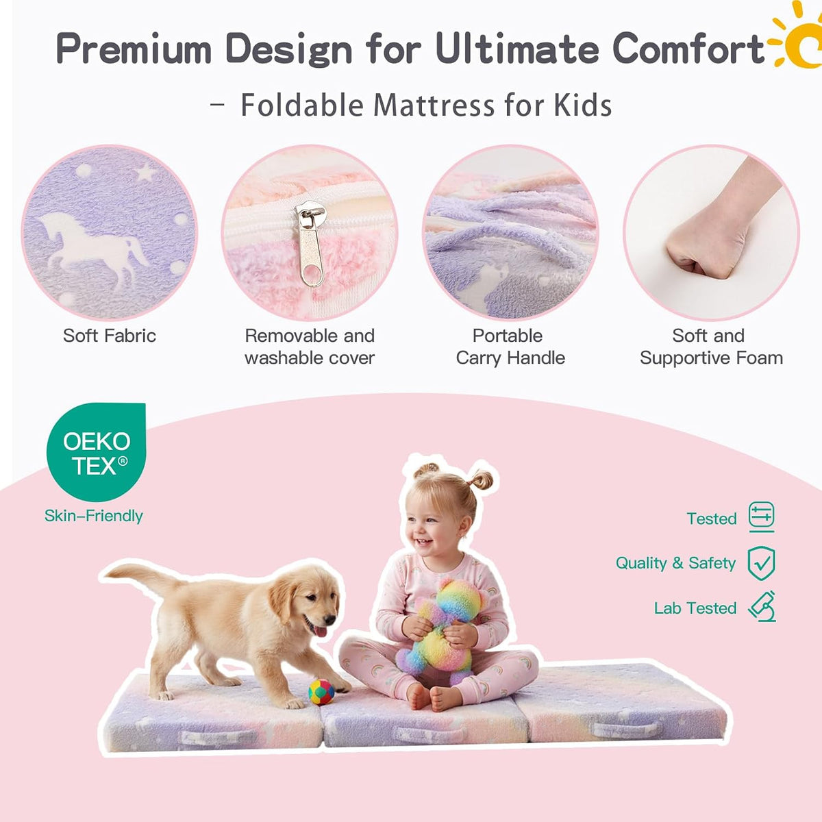 Pegasus Glow Foldable Kids Nap Mat