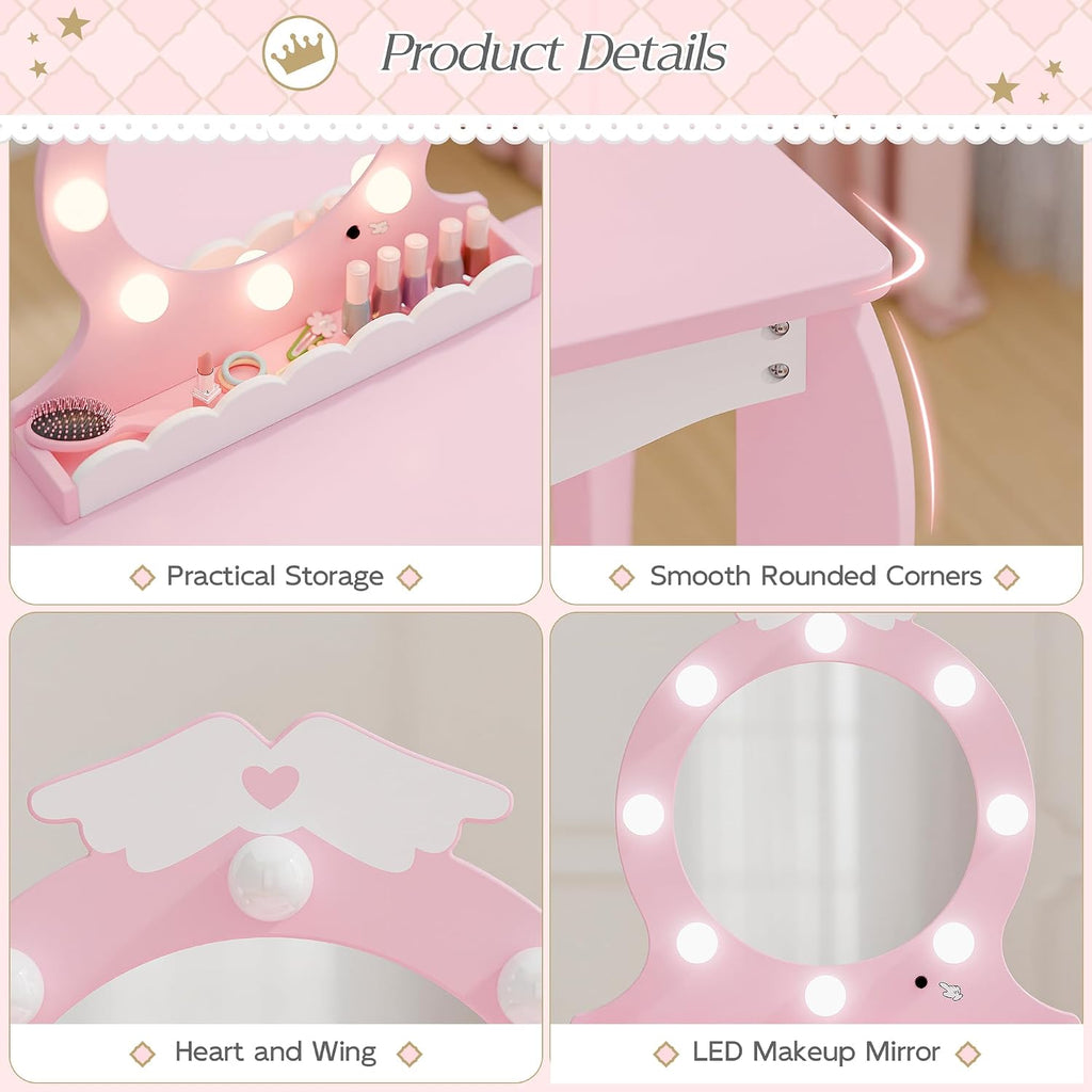 Pink Wing Kids Vanity Set