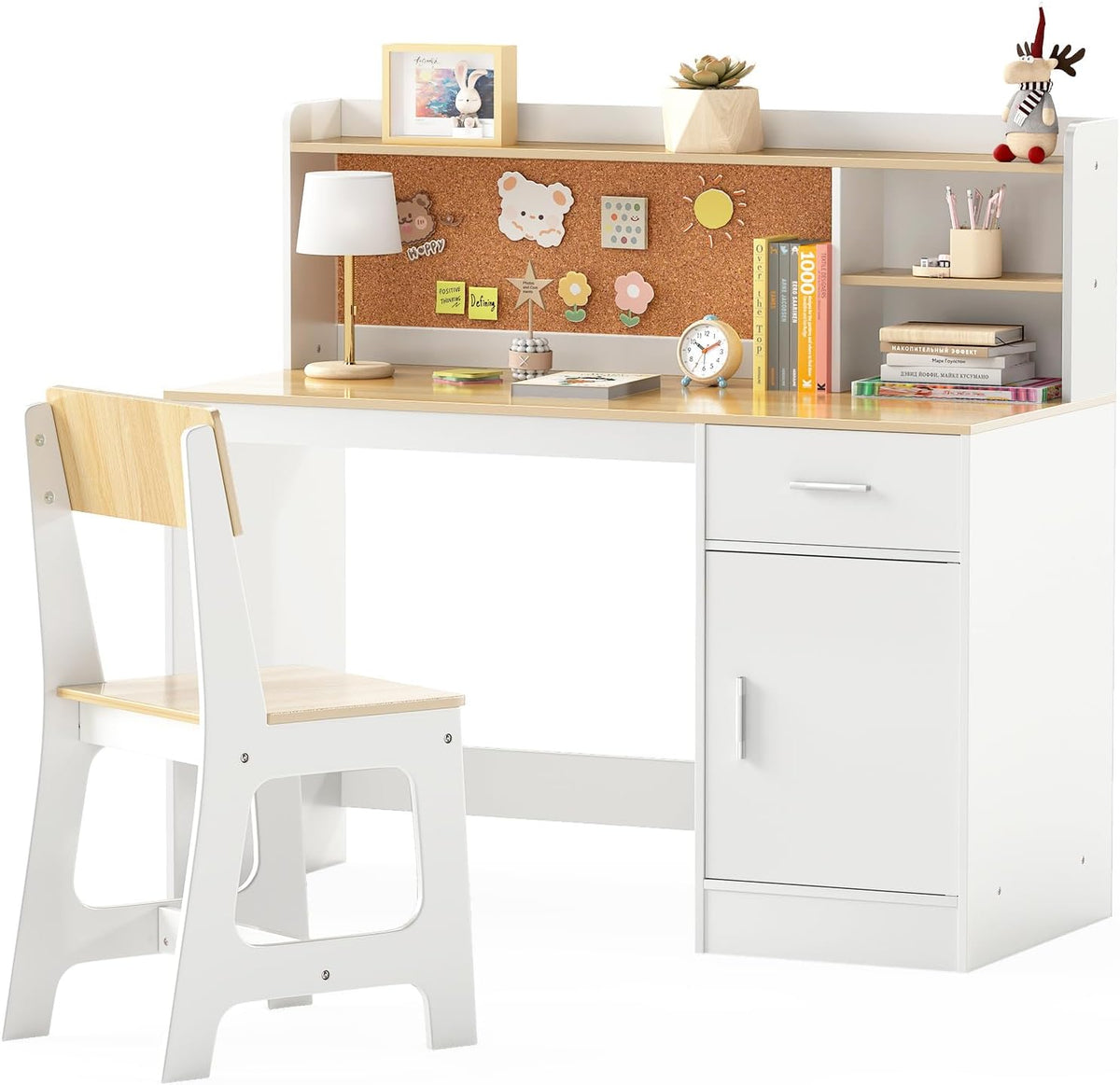 White Kids Desk Chair Set