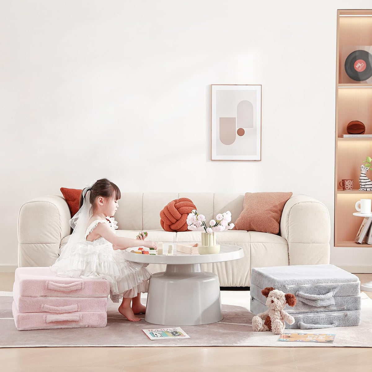 Tri-Fold Washable Kids Floor Nap Mattress