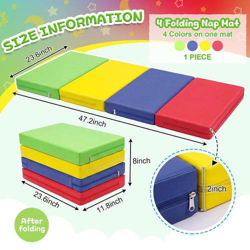 4-Section Thick Kids Nap Mat