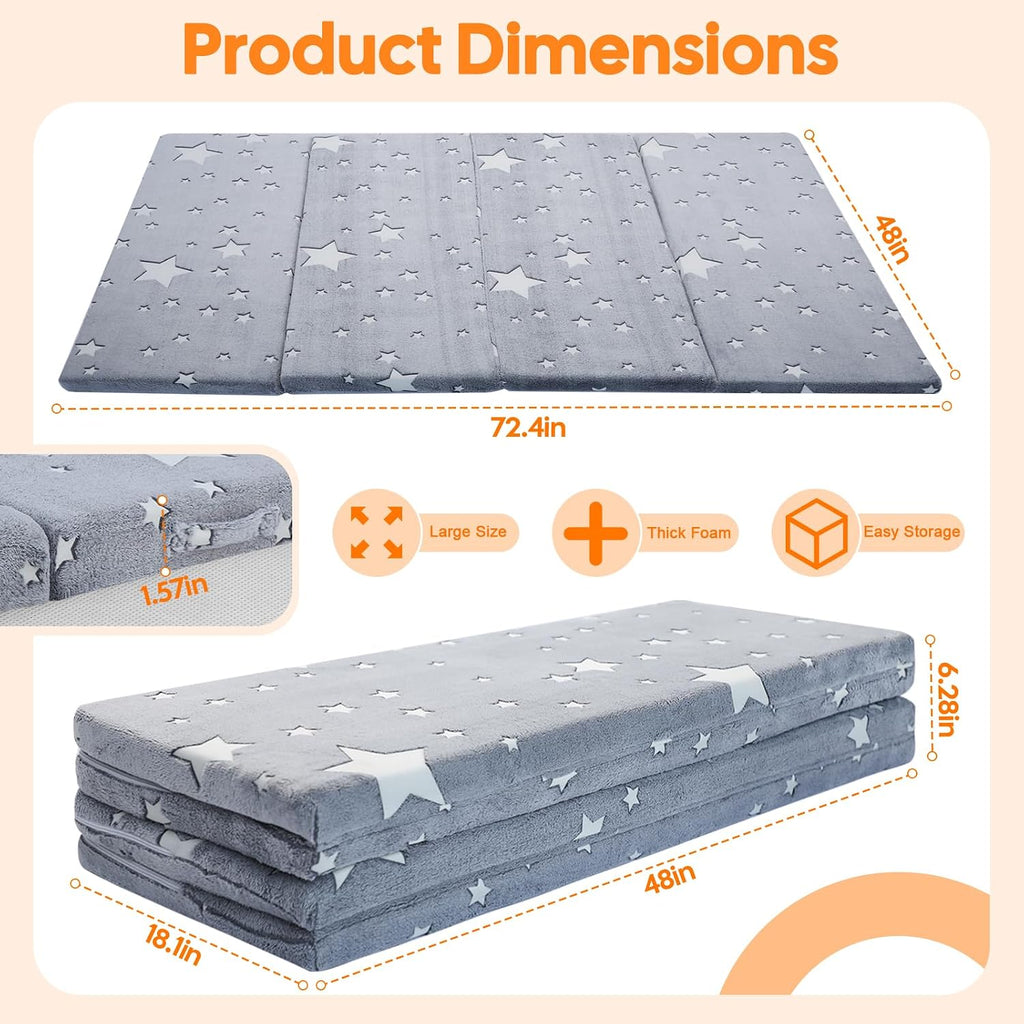 Grey Star Foldable Floor Mattress