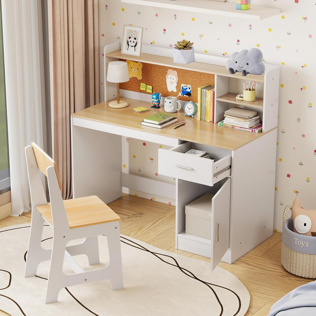 White Kids Desk Chair Set