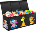 Black Animal Pattern Large Foldable Toy Chest