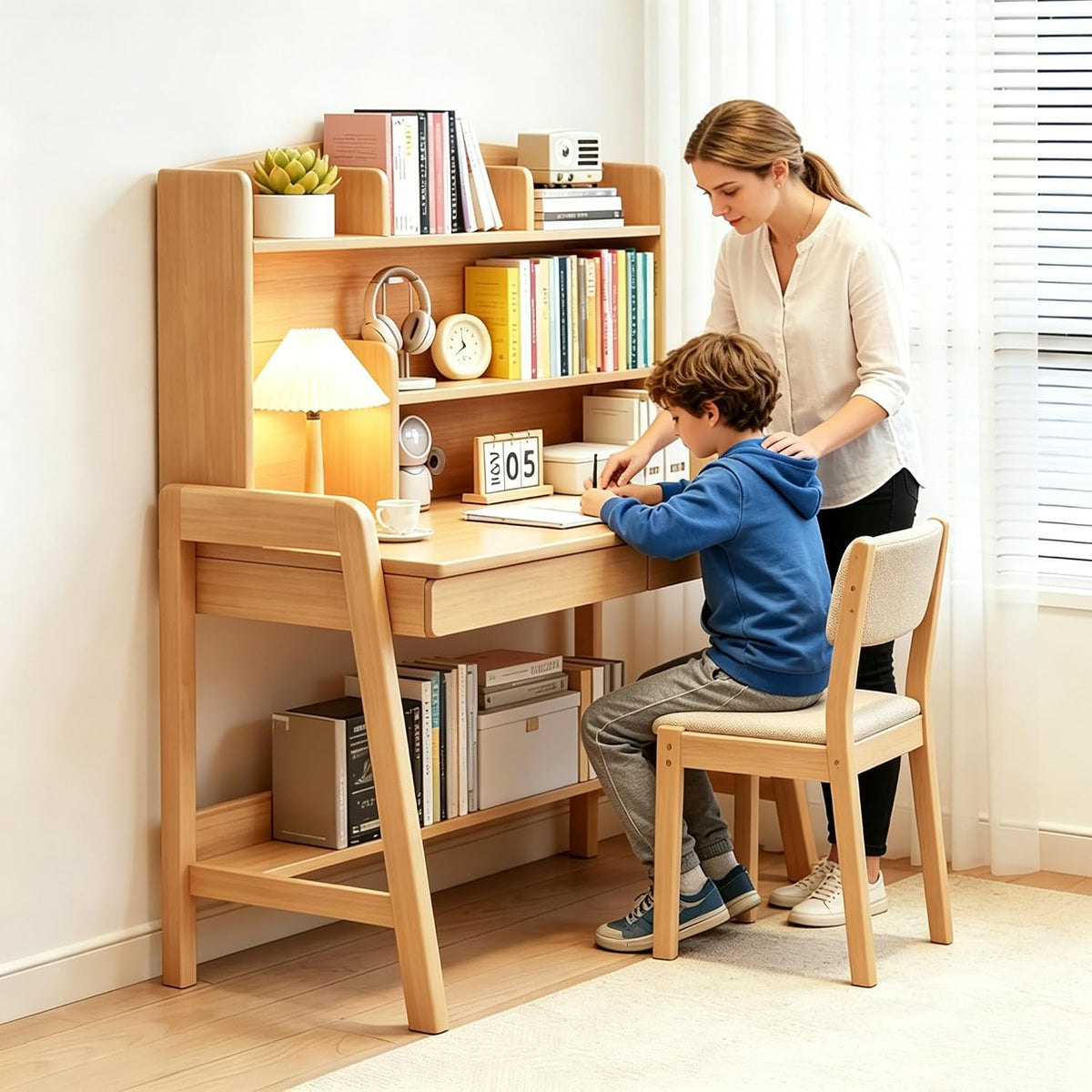 Nature Wooden Adjustable Kids Study Desk