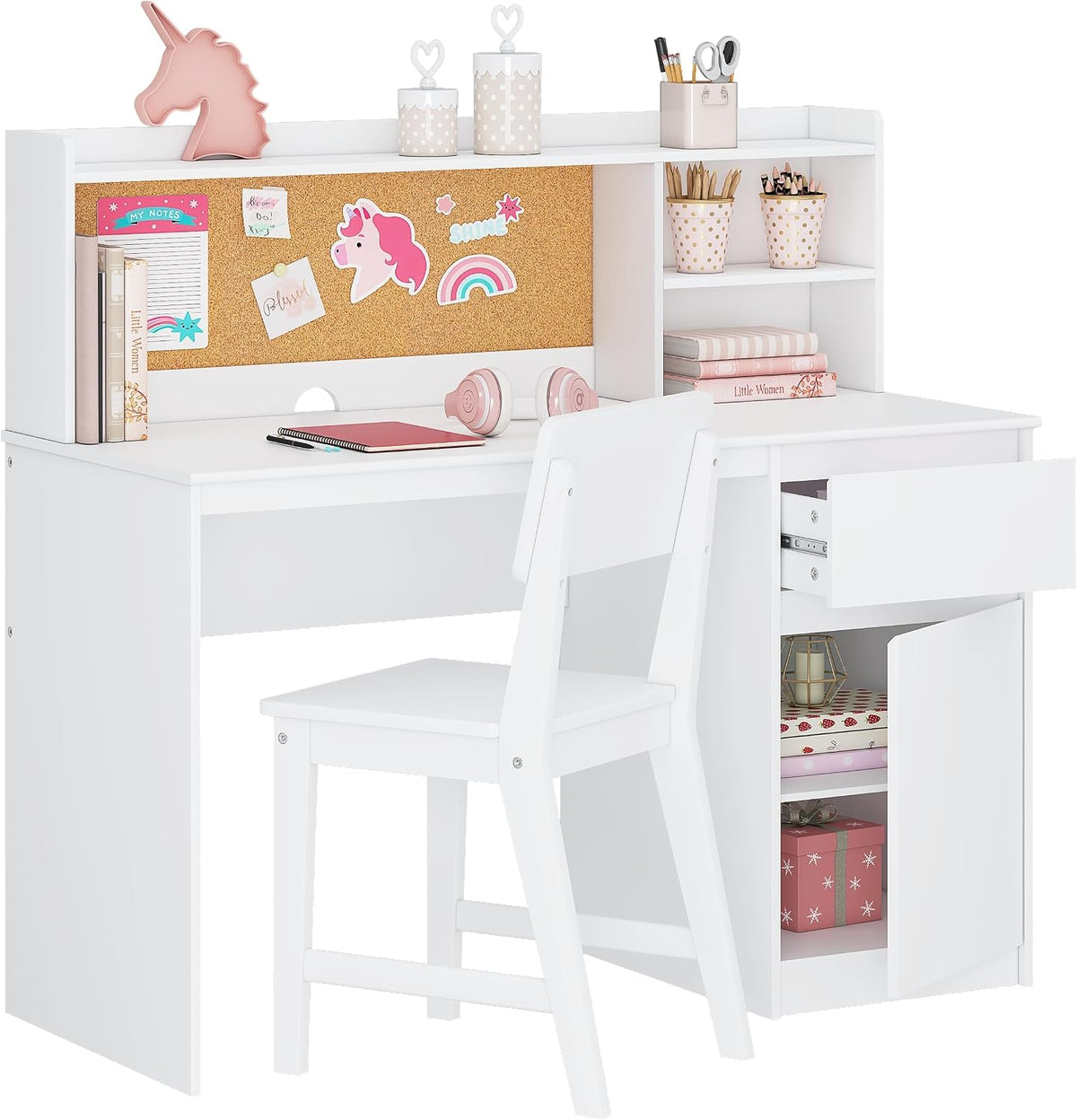 Wooden Kids Desk Chair Set