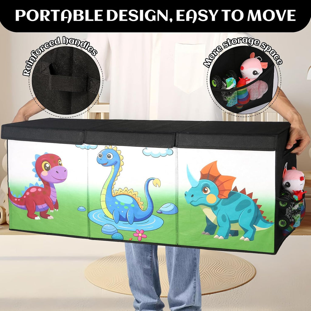 Large Divided Foldable Toy Storage Chest