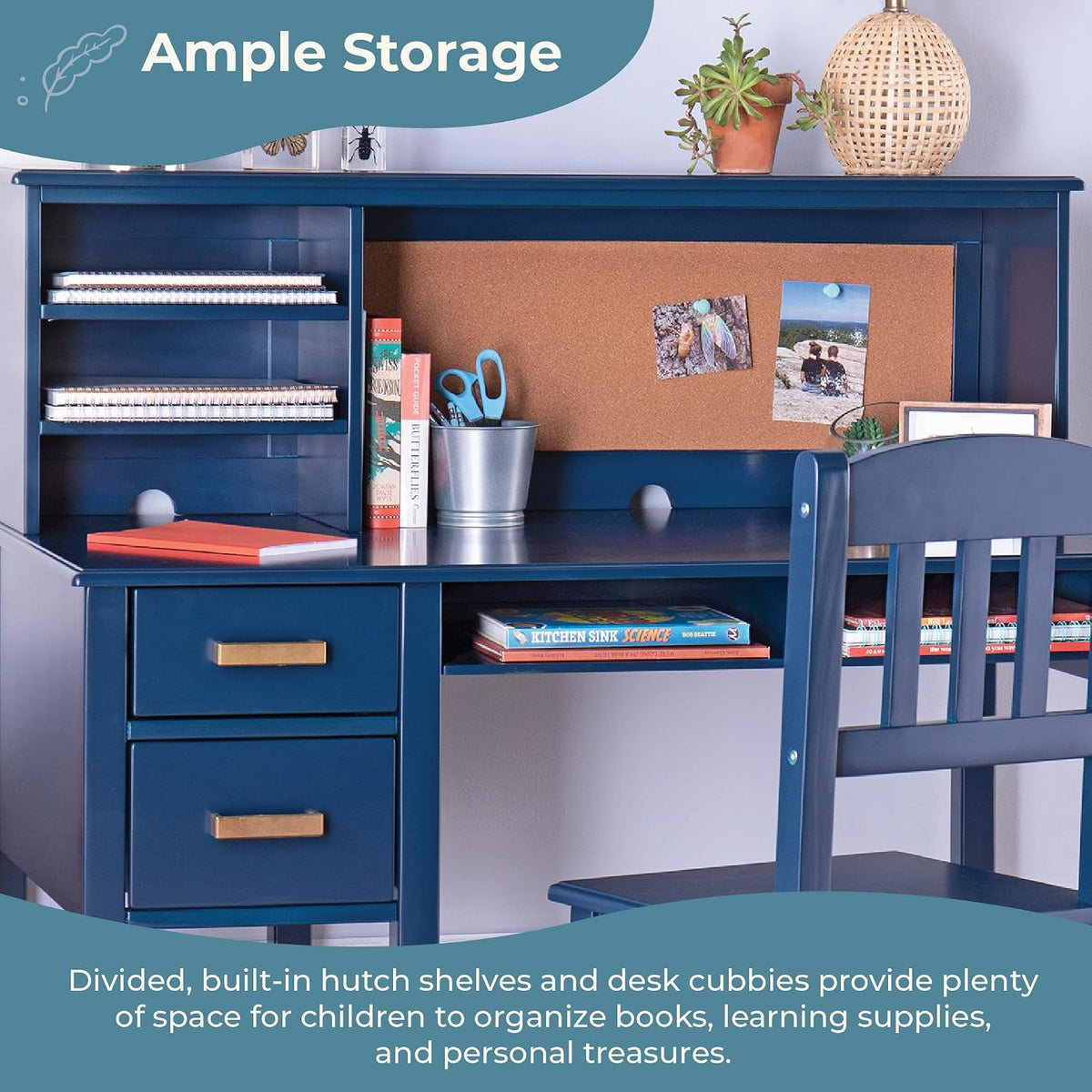 Navy Taiga Kids Desk Chair Set