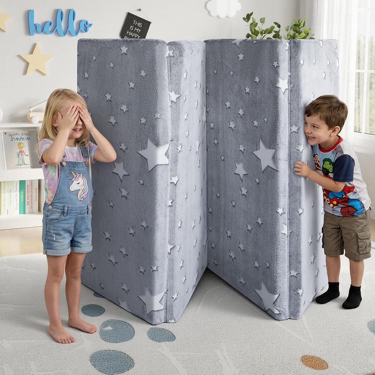 Grey Star Foldable Floor Mattress