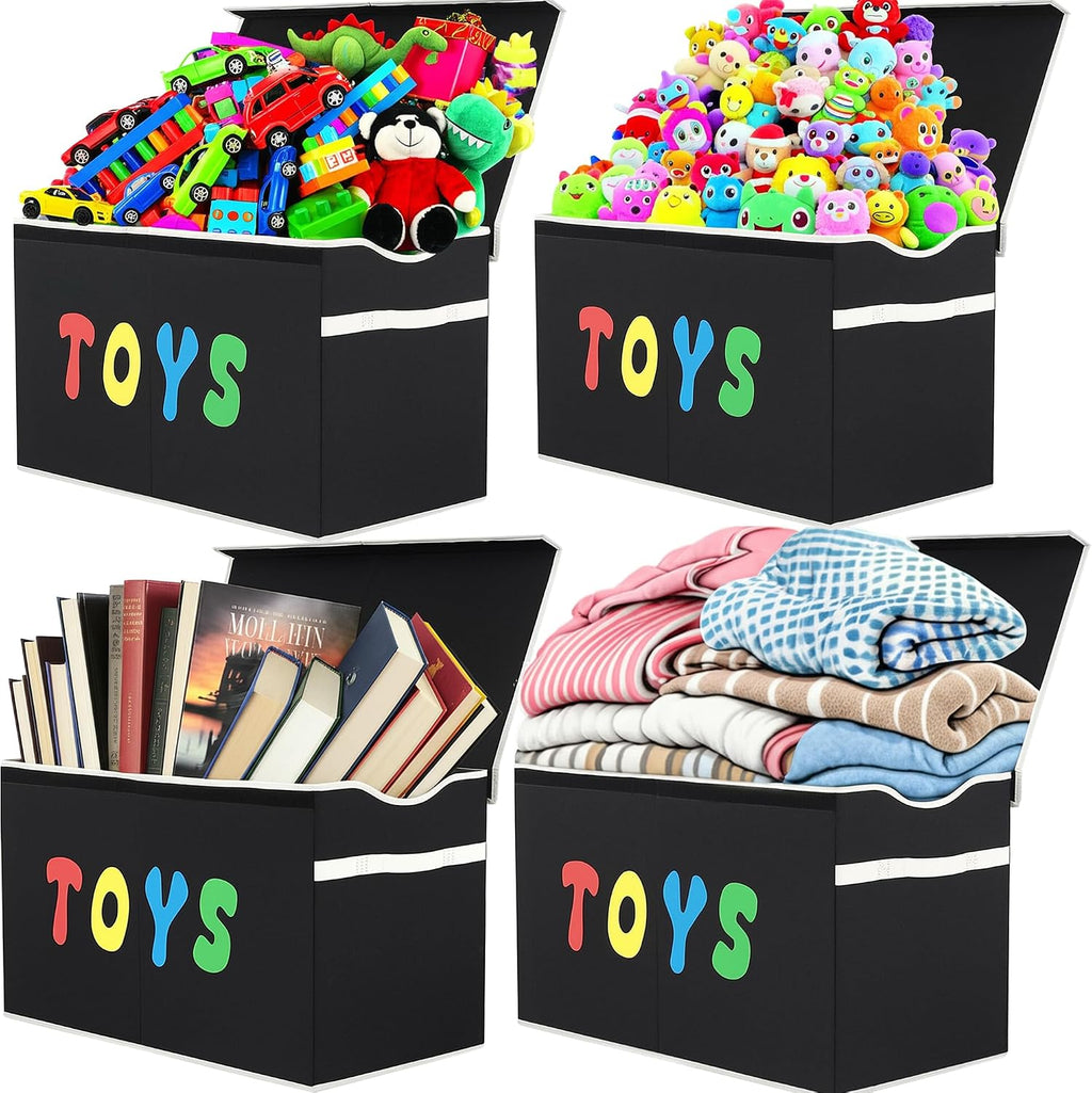 Black Foldable Toy Chest