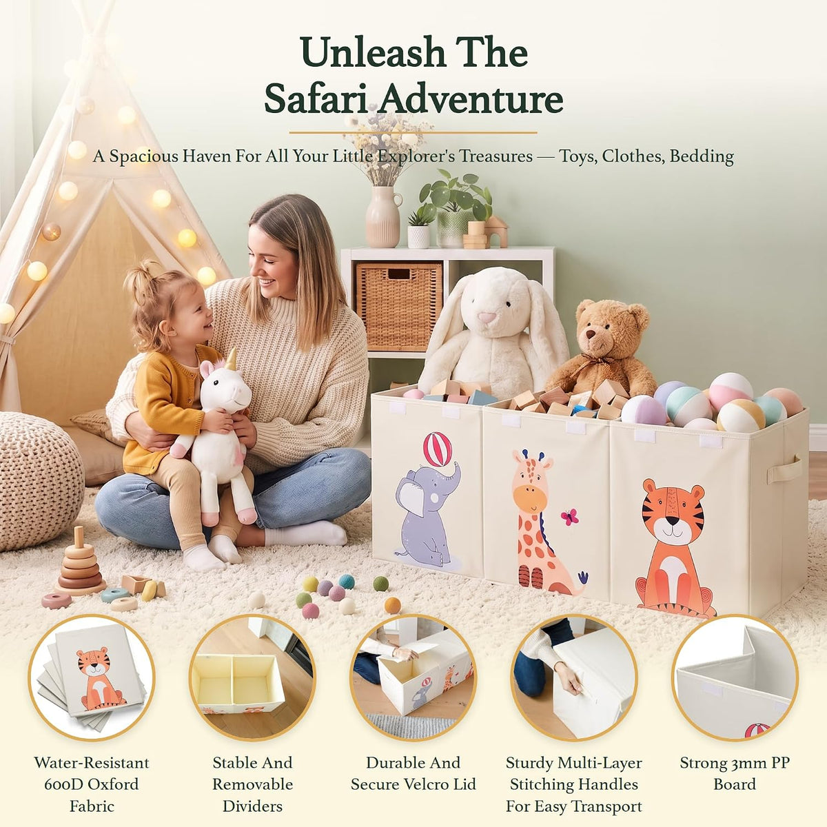 Large Foldable Toy Storage Chest