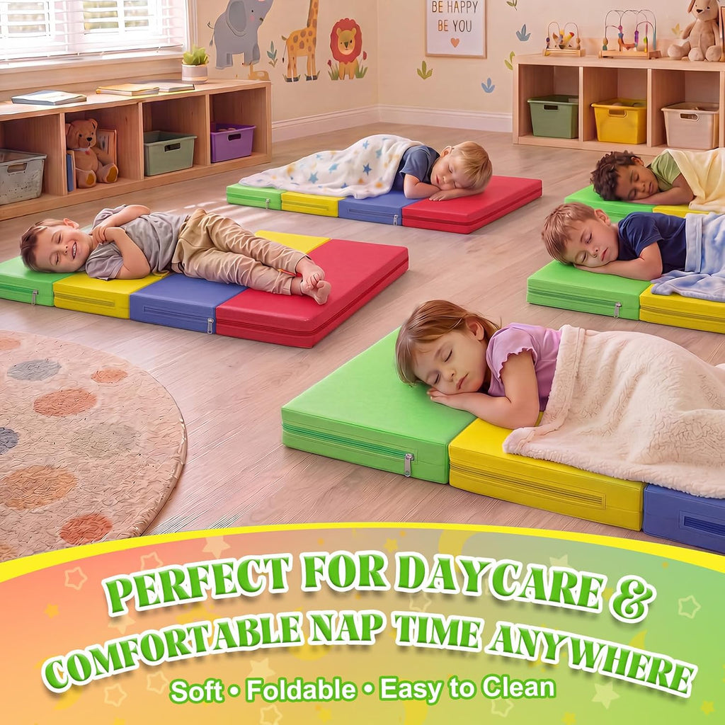 4-Section Thick Kids Nap Mat